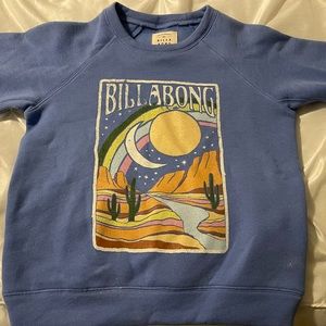 NWT Billabong Girls Blue Crewneck/Sweatshirt Size Small